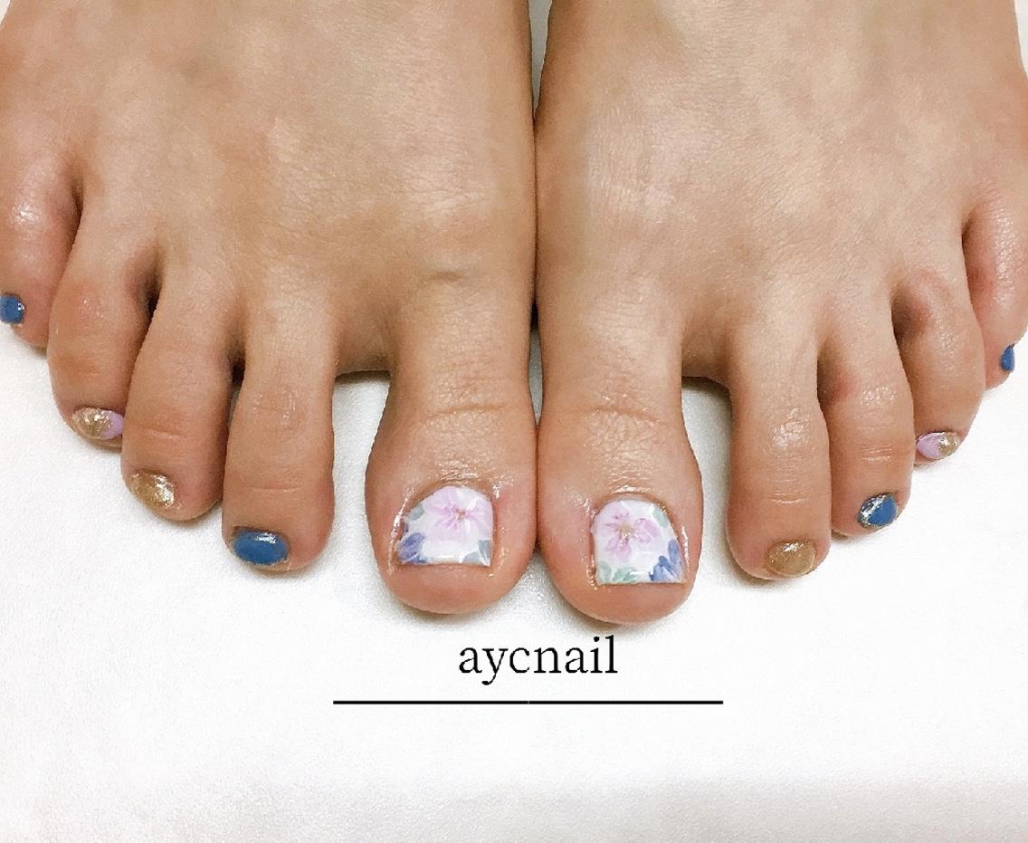ネイル フットネイル フットネイル 推しネイル | 　aycnailのネイルデザイン