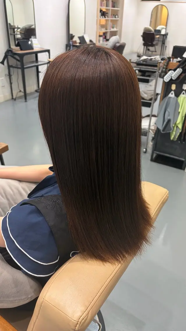 ロング 縮毛矯正 米澤 奈央のヘアスタイル
