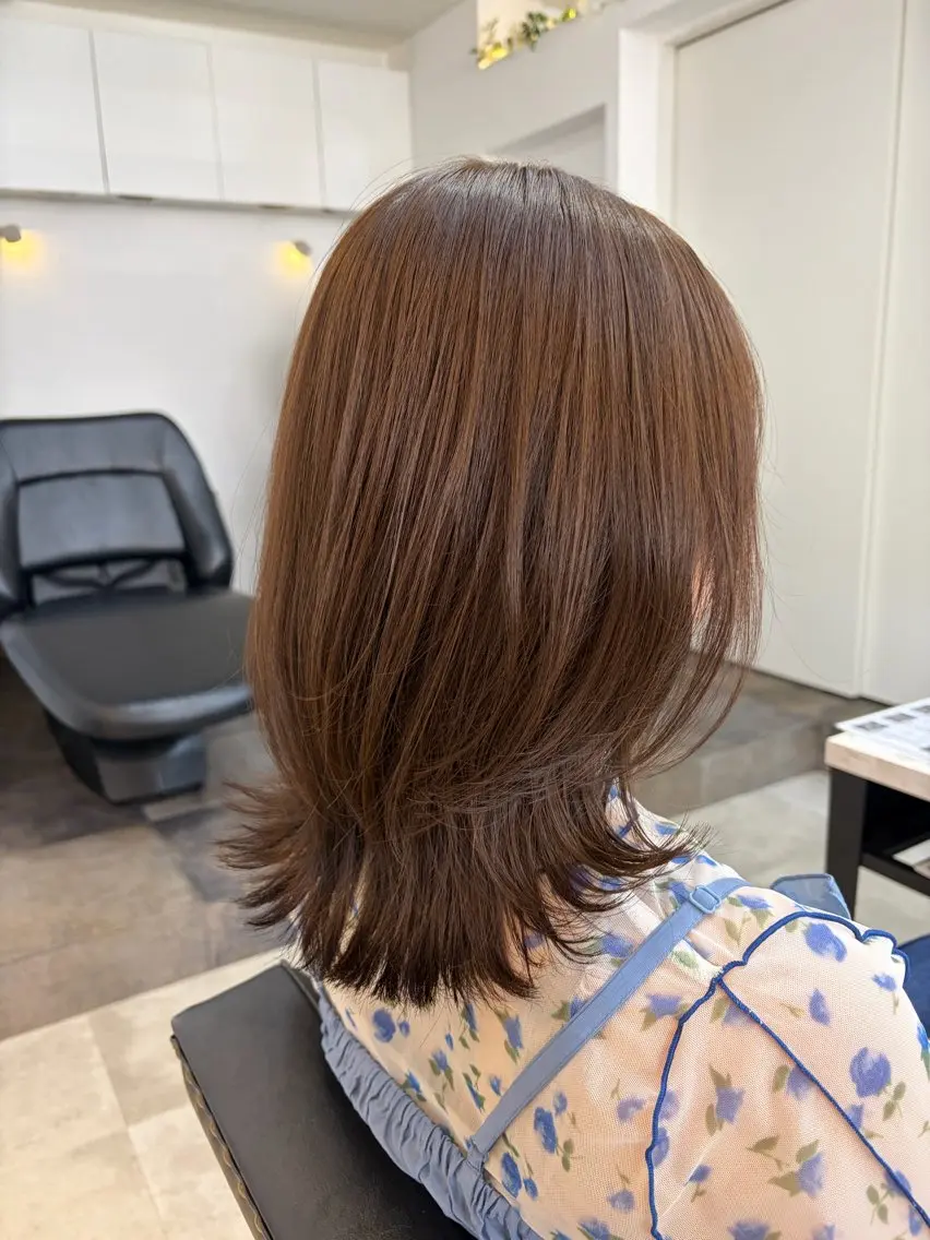 ミディアム カラー 🥀韓国ヘア🥀 宮津真菜のヘアスタイル