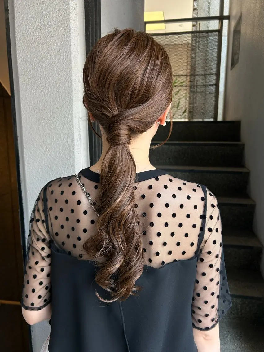 ロング ヘアアレンジ ヘアセット ヘアセット🩰🦢 参列ヘア なりたりみのヘアスタイル