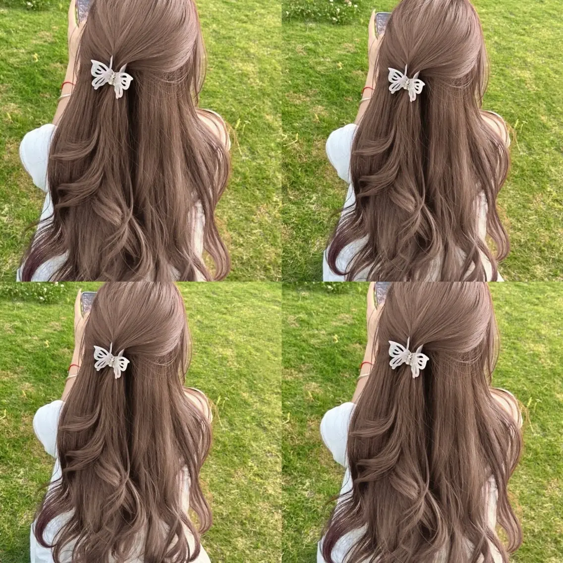セミロング ヘアカラー トリートメント ヘッドスパ 透明感♡グレージュ ♡ミルクティー♡のヘアスタイル
