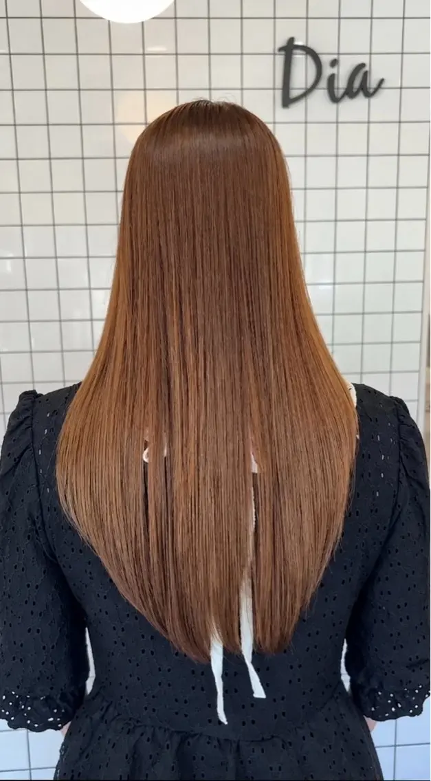 ロング 縮毛矯正 Diaあすみが丘 佐野のヘアスタイル