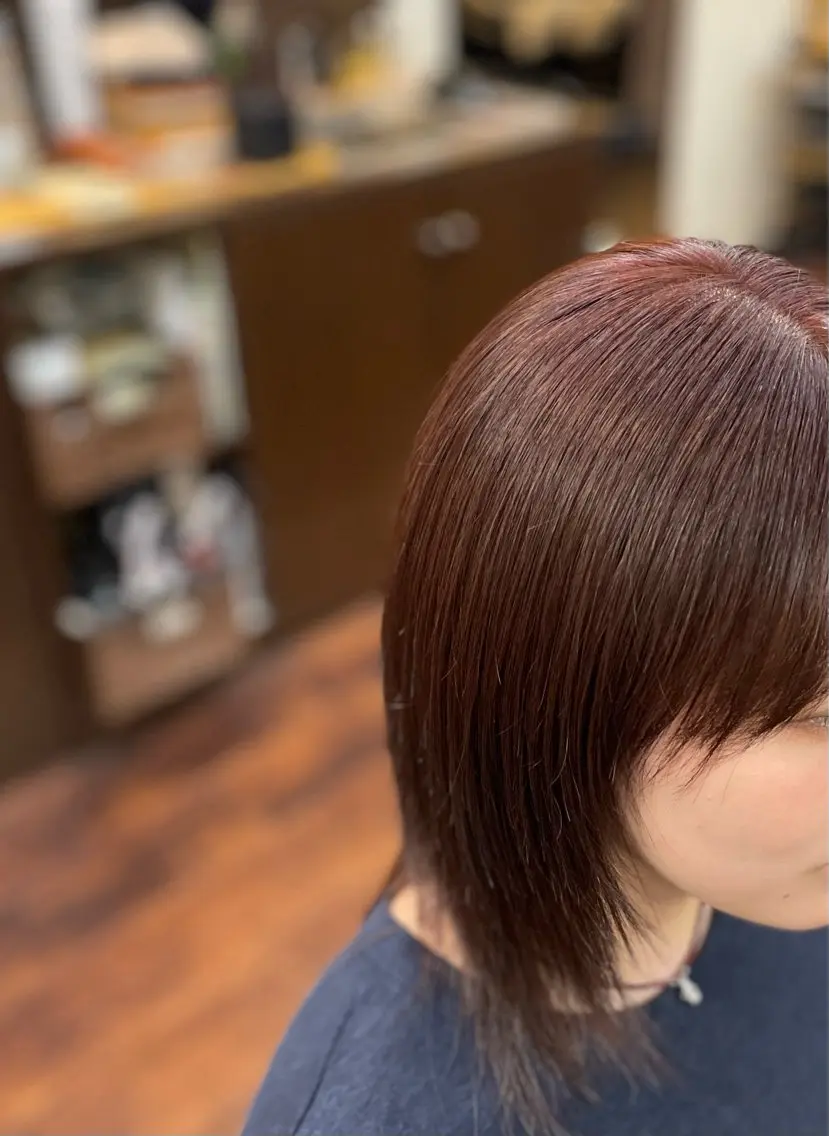 カラー ブリーチ ブラウンカラー ダブルカラー ブリーチなしカラー レッドカラー 🫧AMAN🫧 鈴木美佑のヘアスタイル
