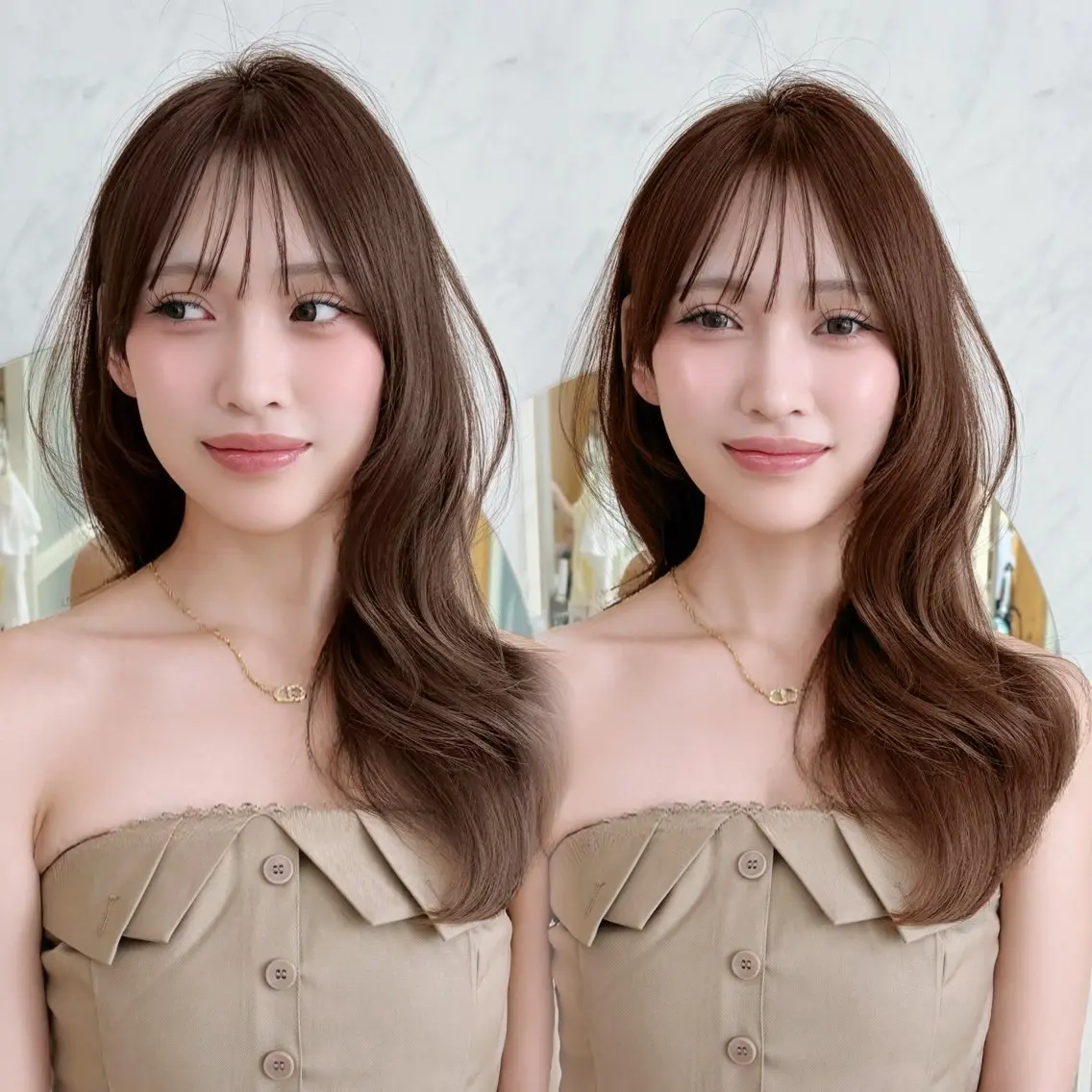 セミロング カット トリートメント oto🤍×美髪× ゆるふわレイヤーのヘアスタイル