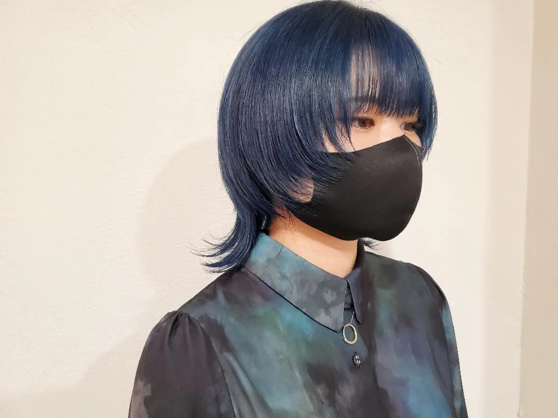 ミディアム カラー レイヤーカット ウルフカット パ ルのヘアスタイル
