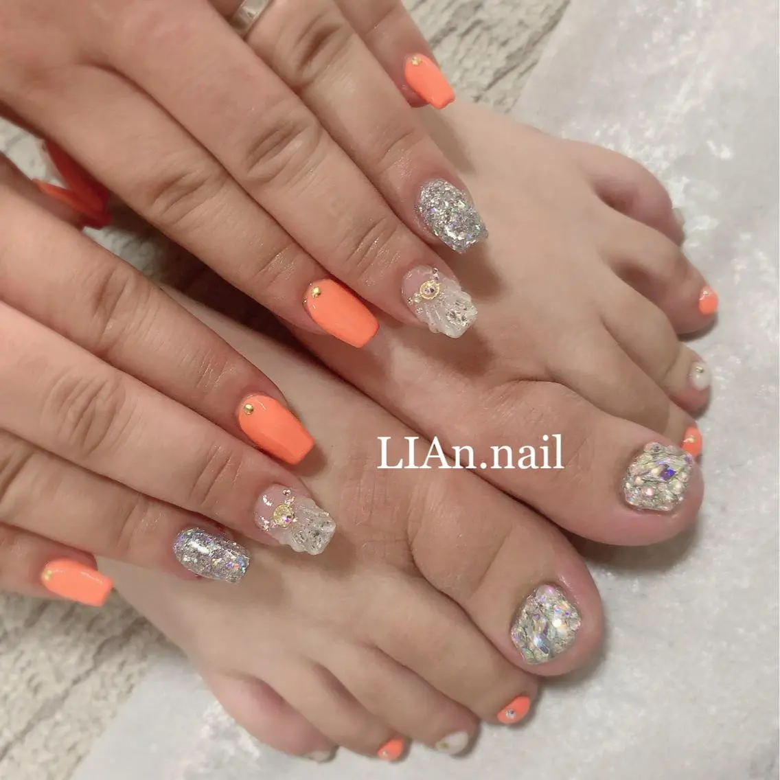 ネイル フットネイル スカルプネイル Lian nailのネイルデザイン