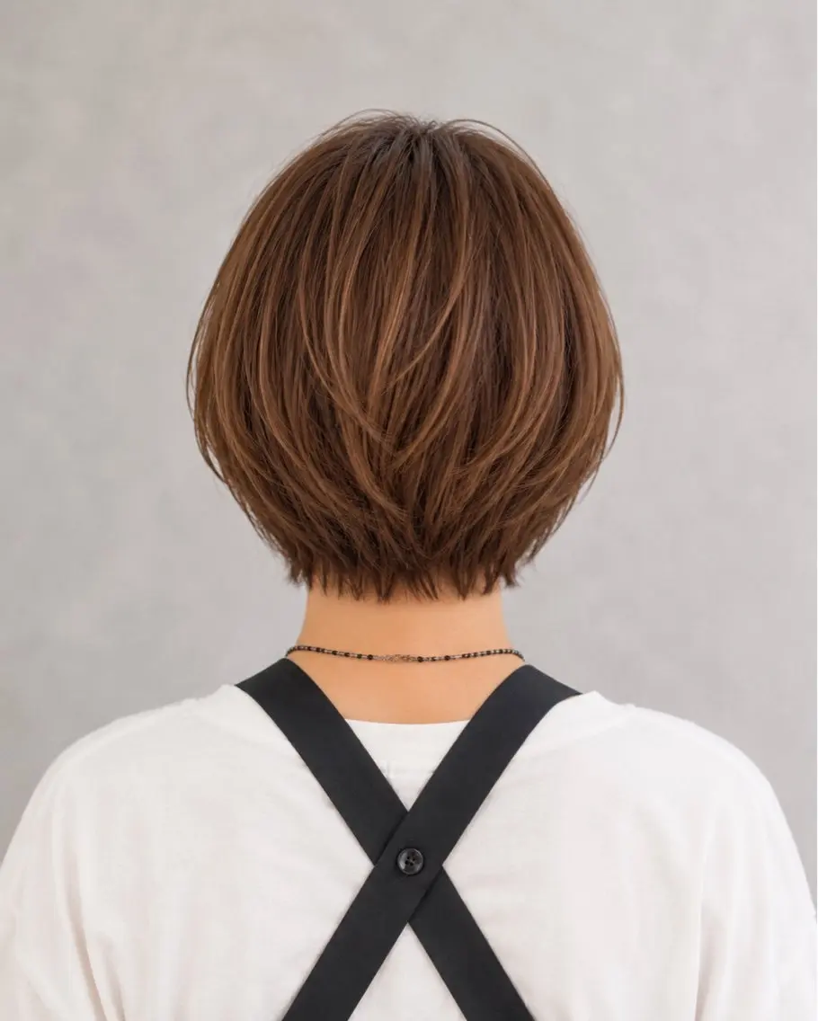 ショート 髪質改善 カット トリートメント ヘッドスパ 久木原 ゆりのヘアスタイル