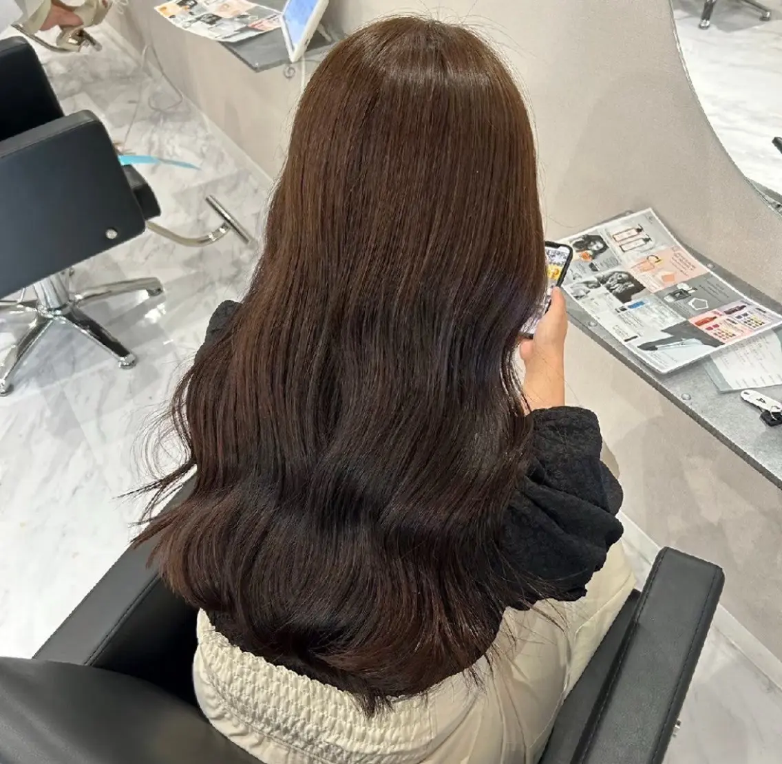 ロング カラー ブラウンカラー ナチュラルブラウン カラーモデル募集💖 RIRIKA🩷🧸のヘアスタイル