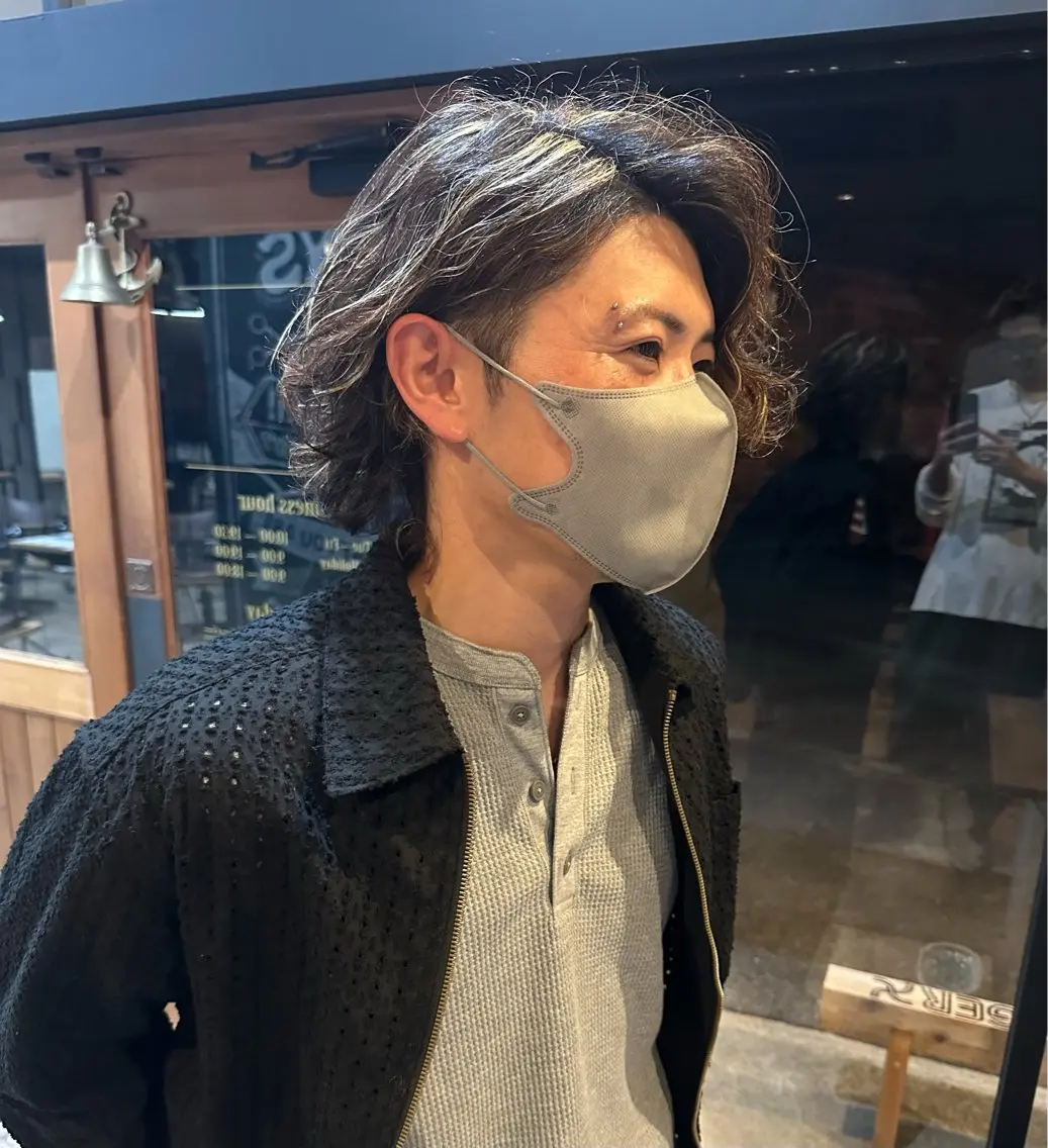 カラー メンズ ヘアカラー ⚡️メンズ特化⚡️ カラー/パーマ/興大のヘアスタイル