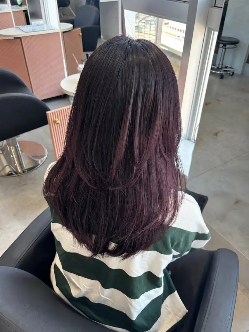 セミロング カラー カット ヘアカラー THE ECT 🌸濱吉優希🌸のヘアスタイル