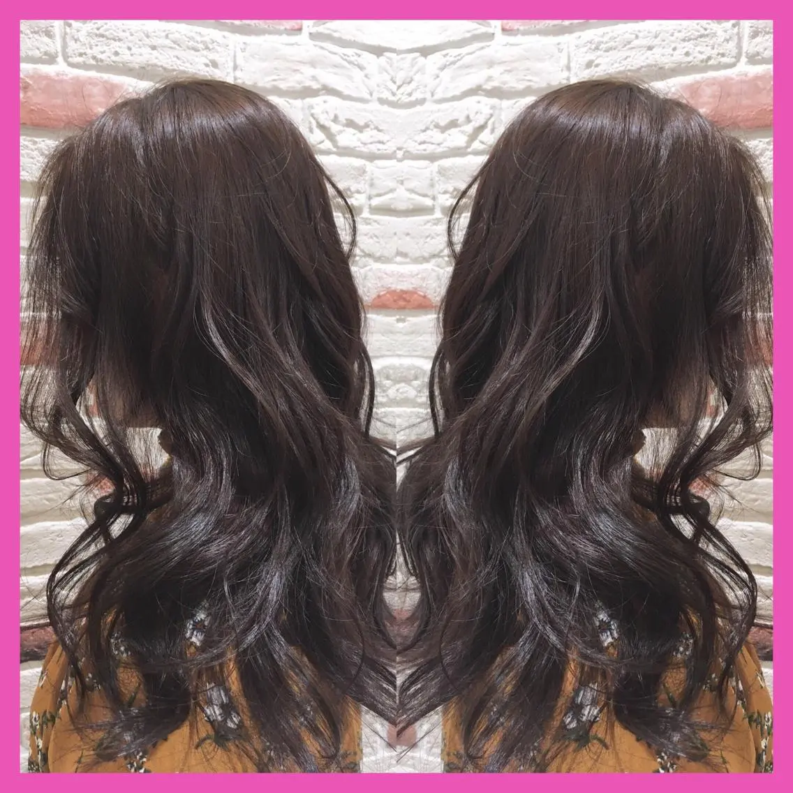 セミロング カラー ブラウンカラー 推しヘア🎀 NATSUNEのヘアスタイル