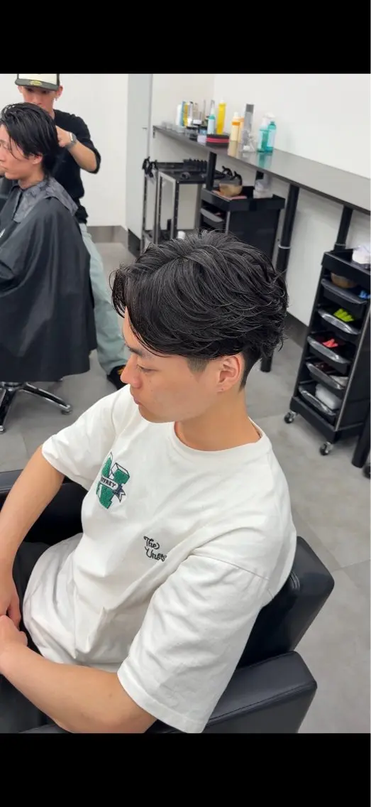 ショート パーマ カット パーマ シミズ リキのヘアスタイル