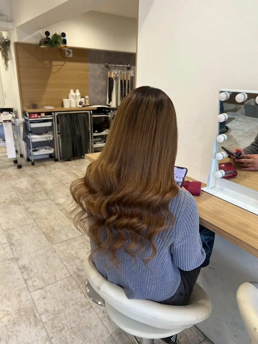 ロング エクステ 髪質改善 エクステ マテリアル 中央駅店のヘアスタイル