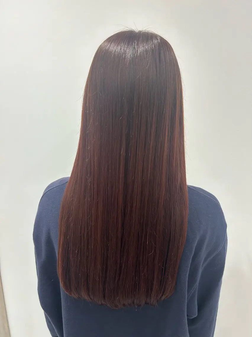 ロング カット ヘアカラー トリートメント 海外風カラー enaのヘアスタイル