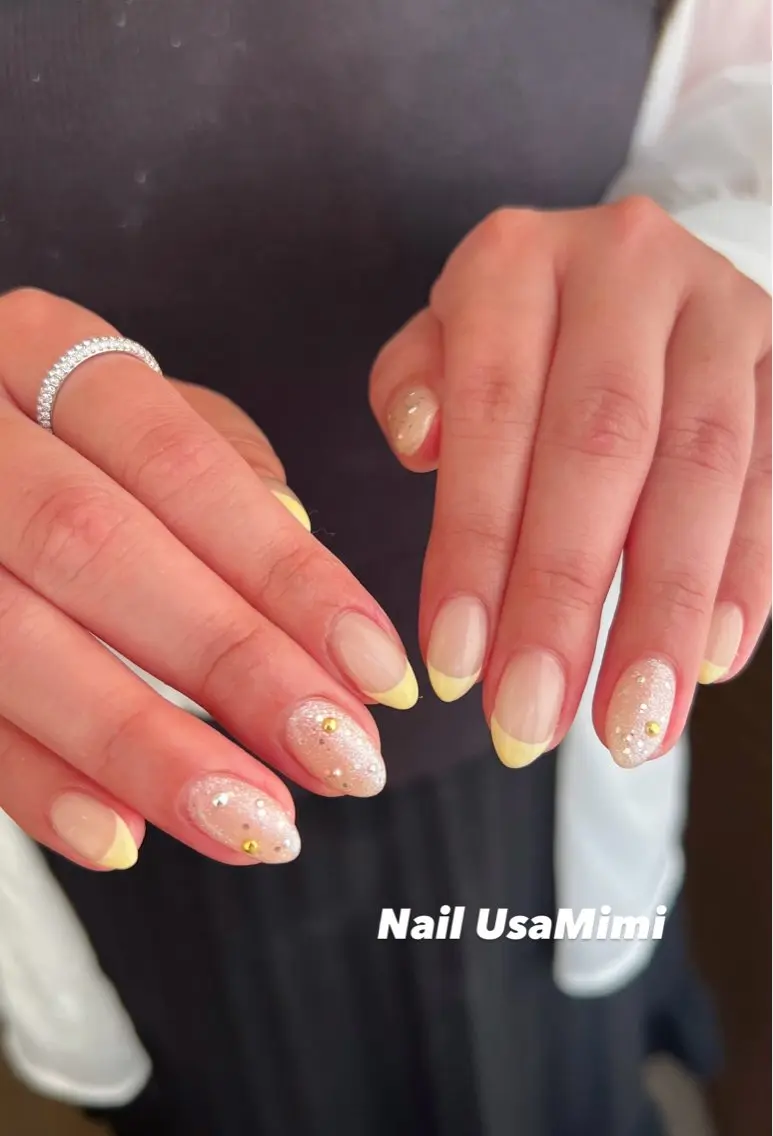 ネイル アートネイル ジェルネイル 韓国ネイル ワンカラーネイル パラジェル ハンドネイル 本町ネイルNail UsaMimiのネイルデザイン