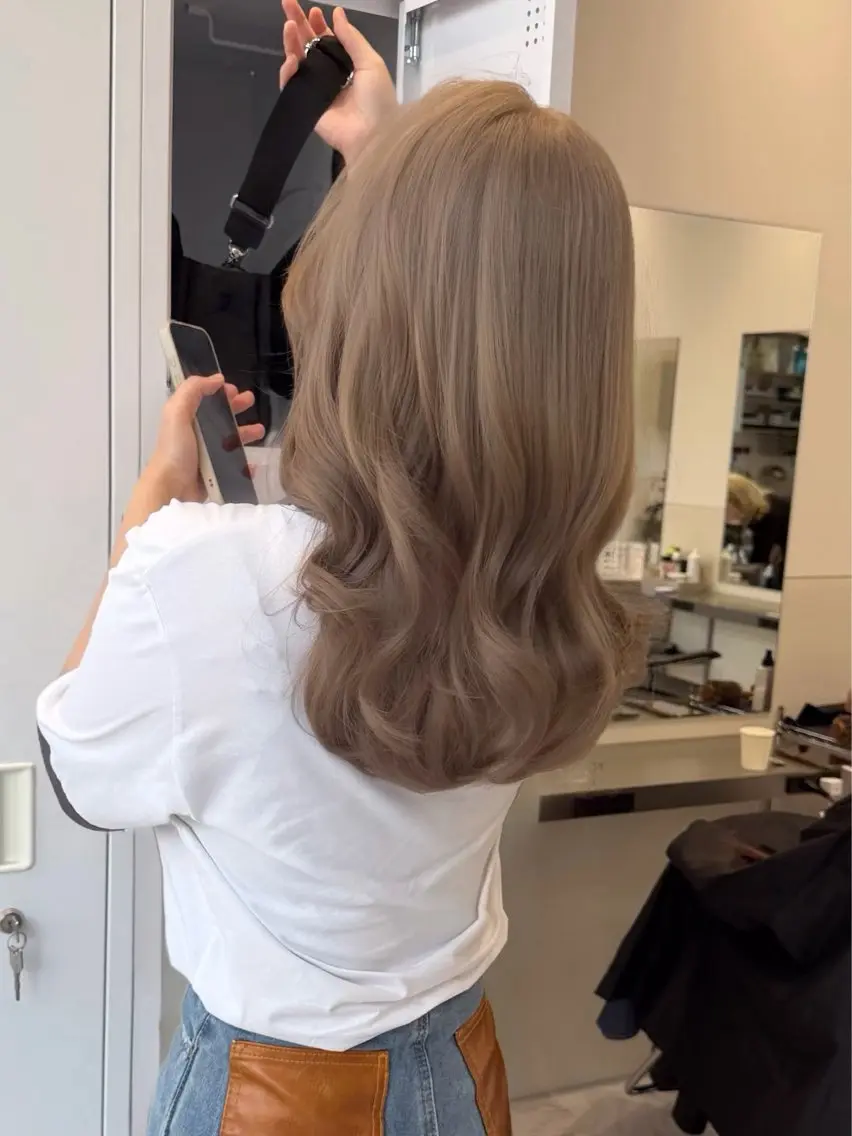 ロング カラー ヘアアレンジ ブリーチ ブラウンカラー ダブルカラー ヘアカラー トリートメント ヘアセット 天神レイヤーカット No.1💖マユカのヘアスタイル
