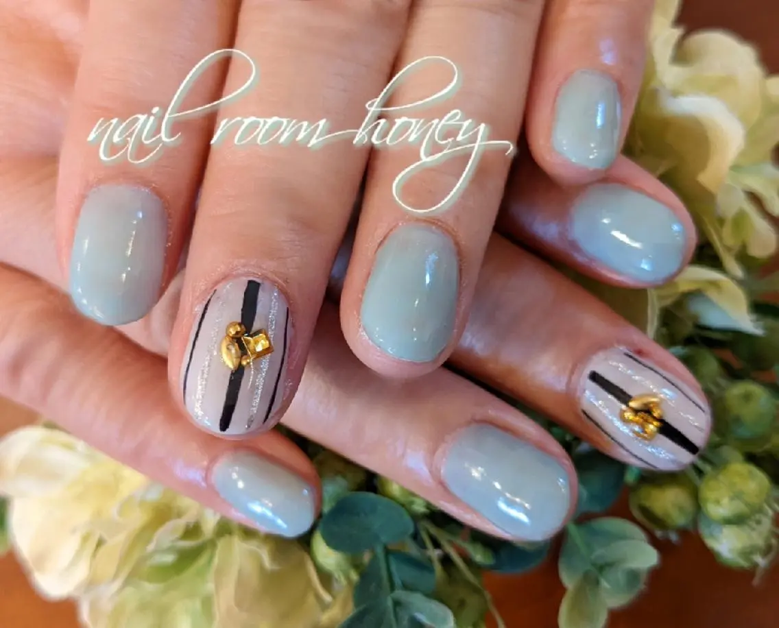 ネイル グリーン nail room  honeyのネイルデザイン