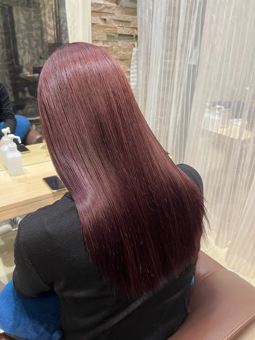 ロング くせ毛 髪質改善 縮毛矯正 トリートメント ヘアカラー 頓所 大昂のヘアスタイル