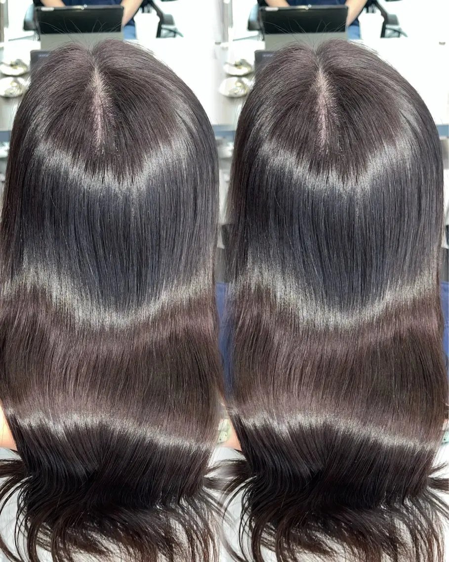 セミロング ヘアカラー トリートメント RAF Lino／韓国ヘアのヘアスタイル