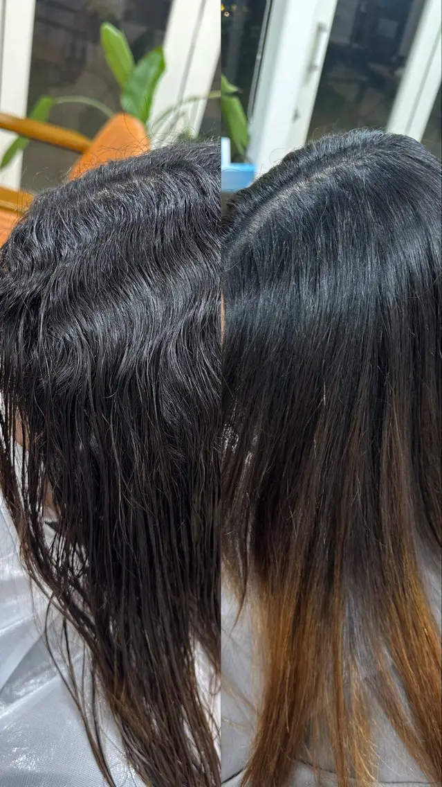 ロング 縮毛矯正 Plaatje 百桜のヘアスタイル