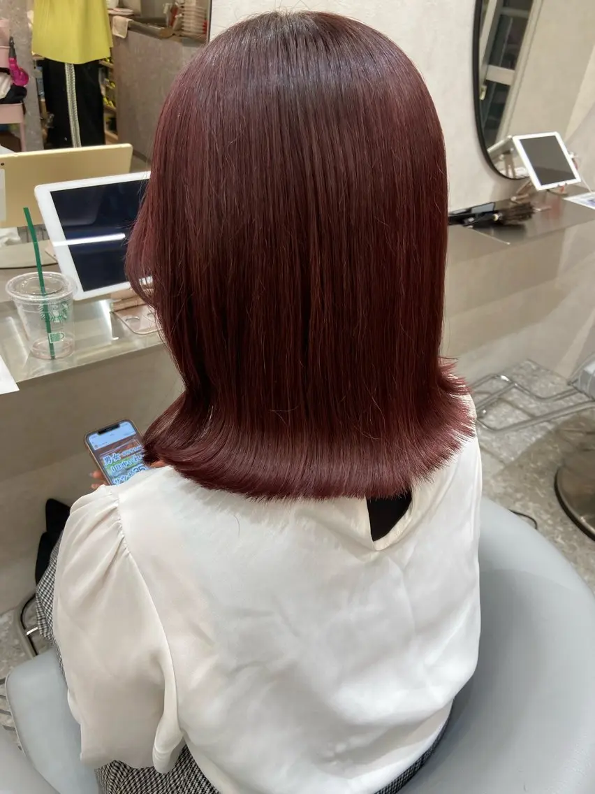 ミディアム カラー ブリーチ ケアブリーチ ダブルカラー ラベンダーカラー ブリーチなしカラー カット ヘアカラー トリートメント 新宿/韓国ヘア 中明度カラー/かやのヘアスタイル