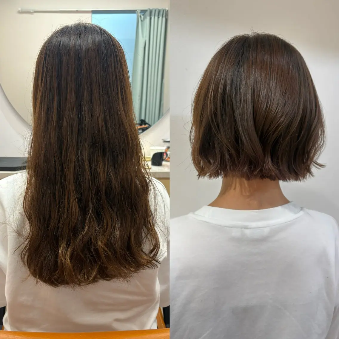 ミディアム カラー 大山 茶子のヘアスタイル