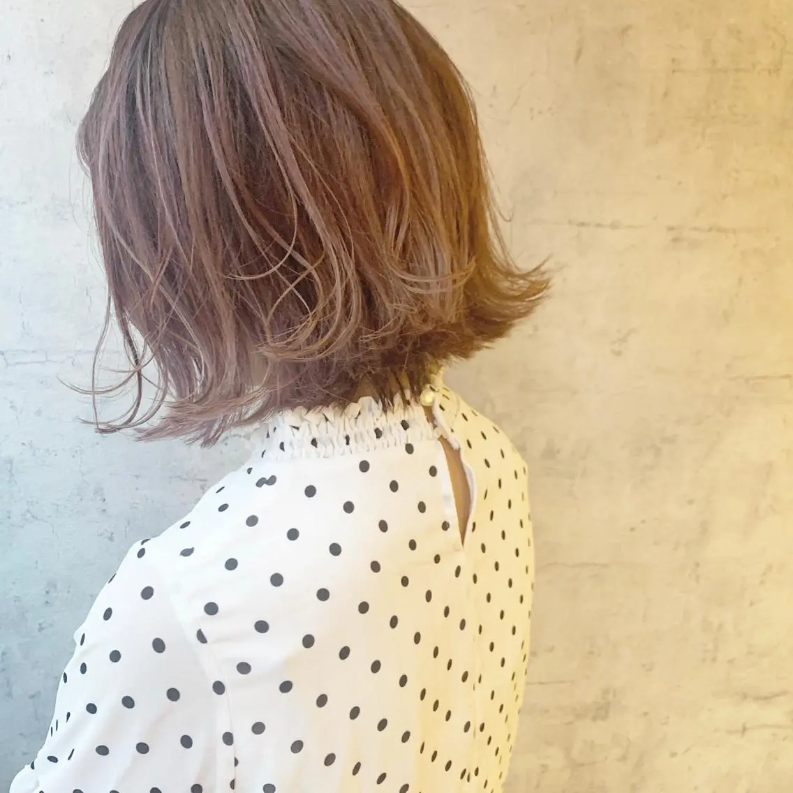 ミディアム カラー ピンクカラー 池田 真由美のヘアスタイル