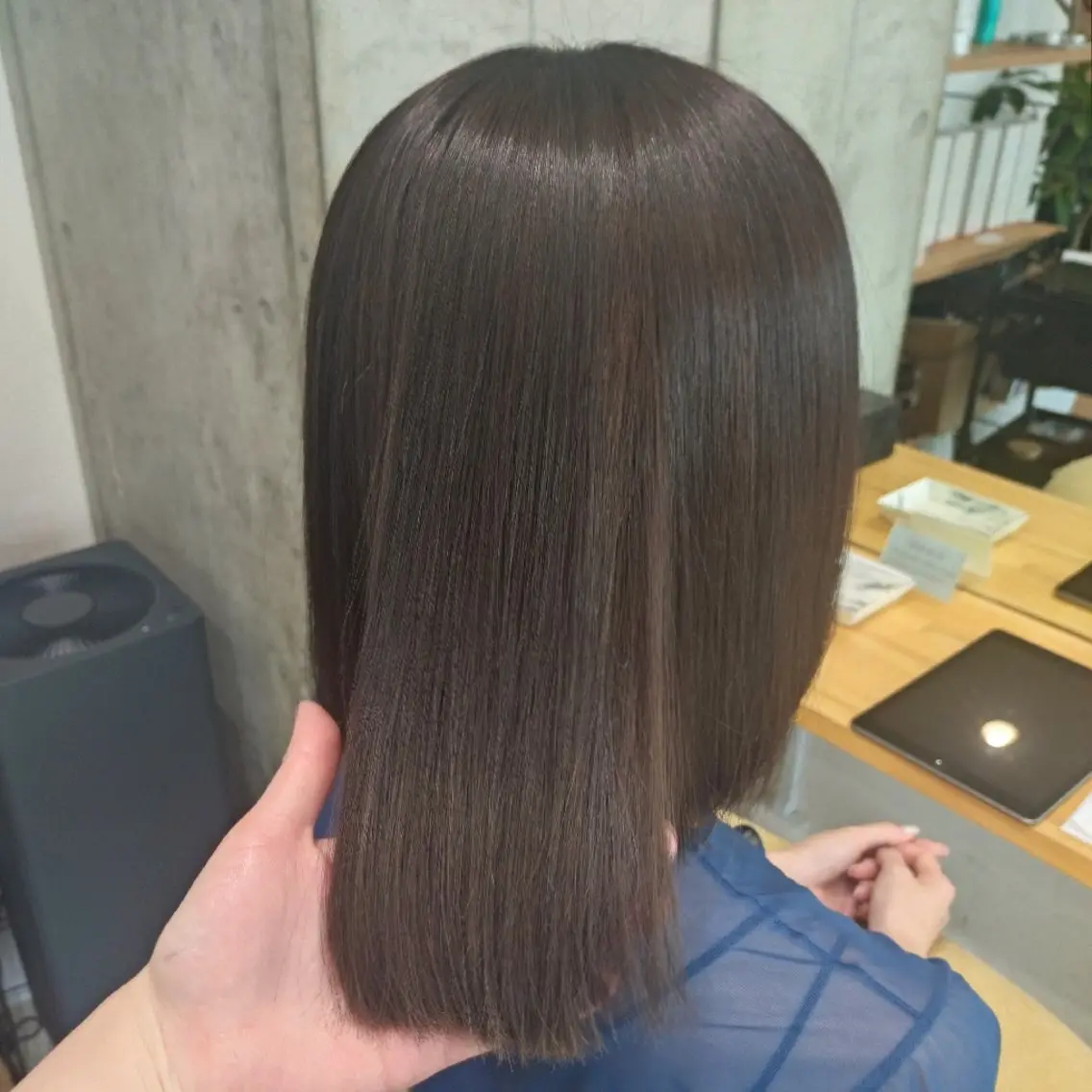 ミディアム カラー カット ヘアカラー トリートメント ヘアアレンジ/柔らか 艶カラー/AKARIのヘアスタイル