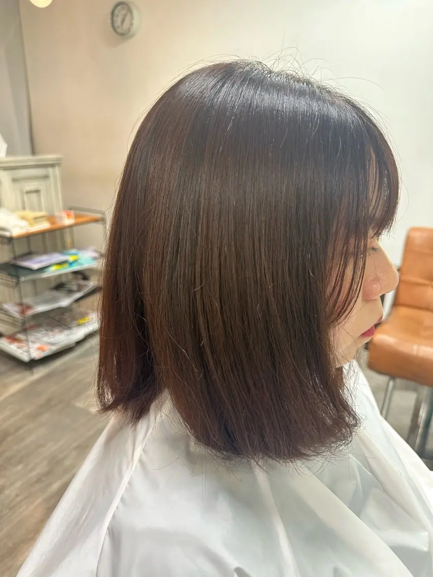 カラー ブラウンカラー オレンジ オレンジブラウン Gen【清洲美容師】 hanareのヘアスタイル