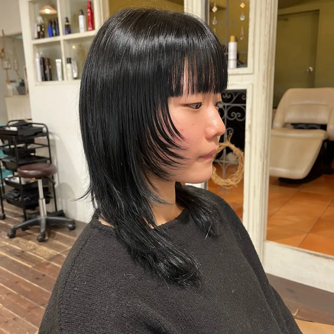 セミロング レイヤーカット パ ルのヘアスタイル