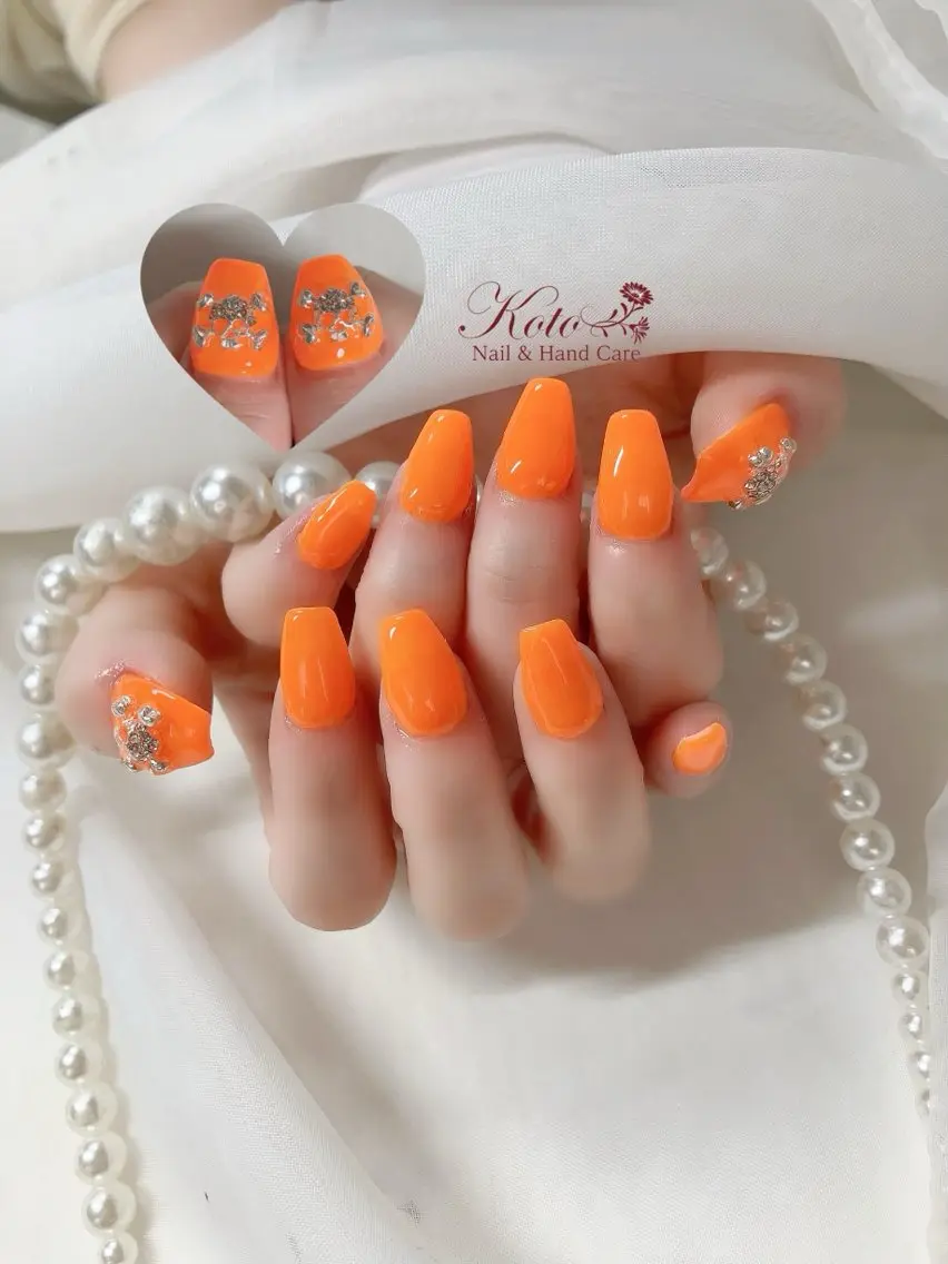 ネイル 長さ出し ジェルネイル 持ち込み ニュアンスネイル 赤色 ハンドネイル Nail Salon KOTOのネイルデザイン