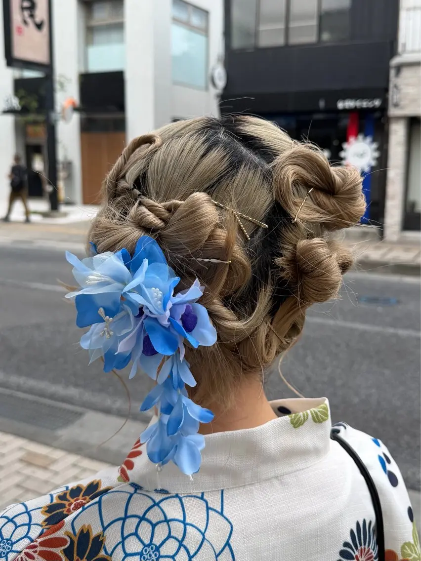 ミディアム ヘアセット 金澤 希空のヘアスタイル