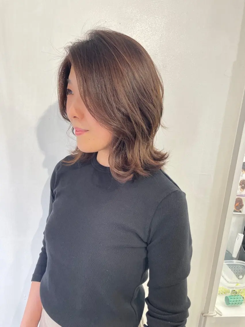 ミディアム ボブ 垢抜けヘアメイク職人 💄甲斐恵和のヘアスタイル