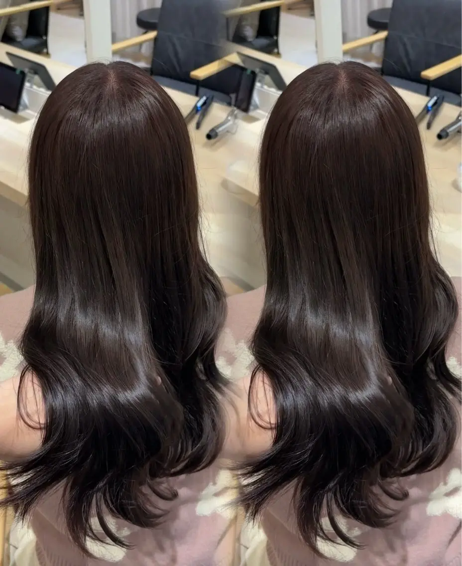 ロング カット ヘアカラー トリートメント Nozomi💗韓国 ヘア/レイヤーカットのヘアスタイル
