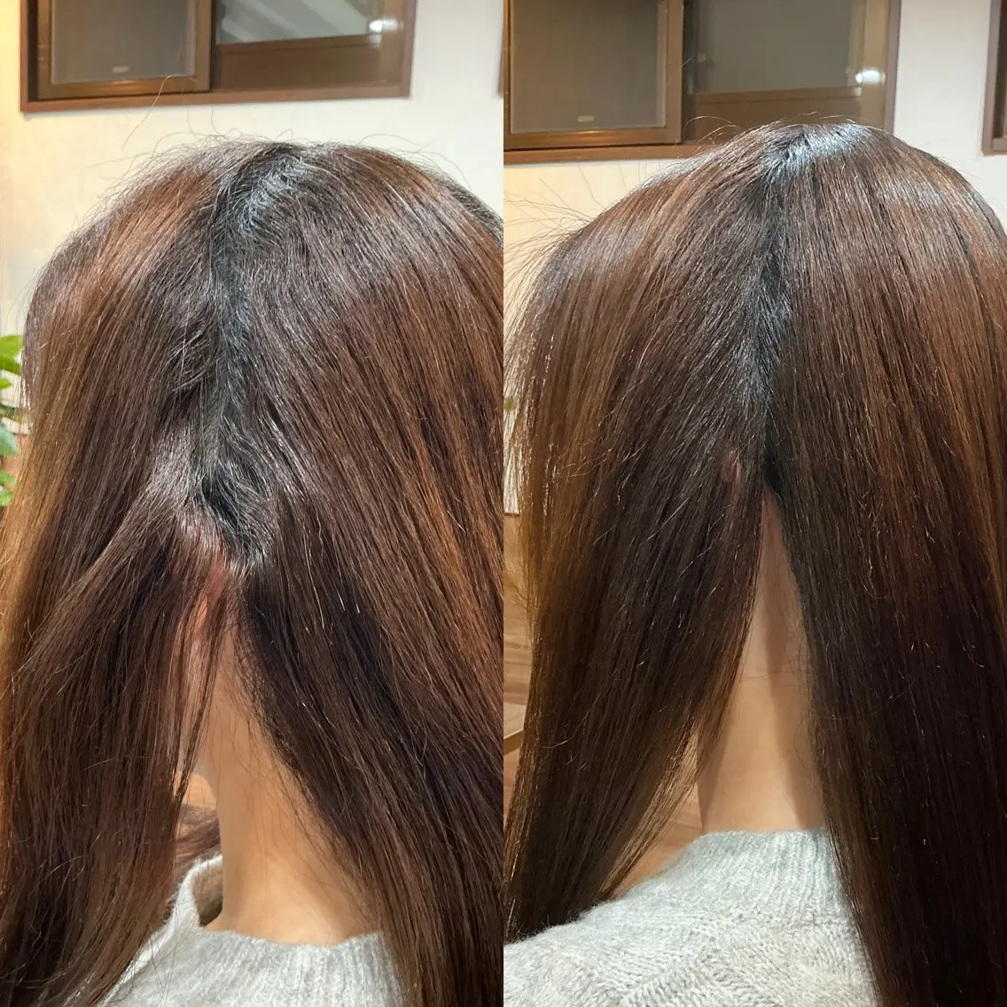 ロング 縮毛矯正 Annon プライベートサロンのヘアスタイル