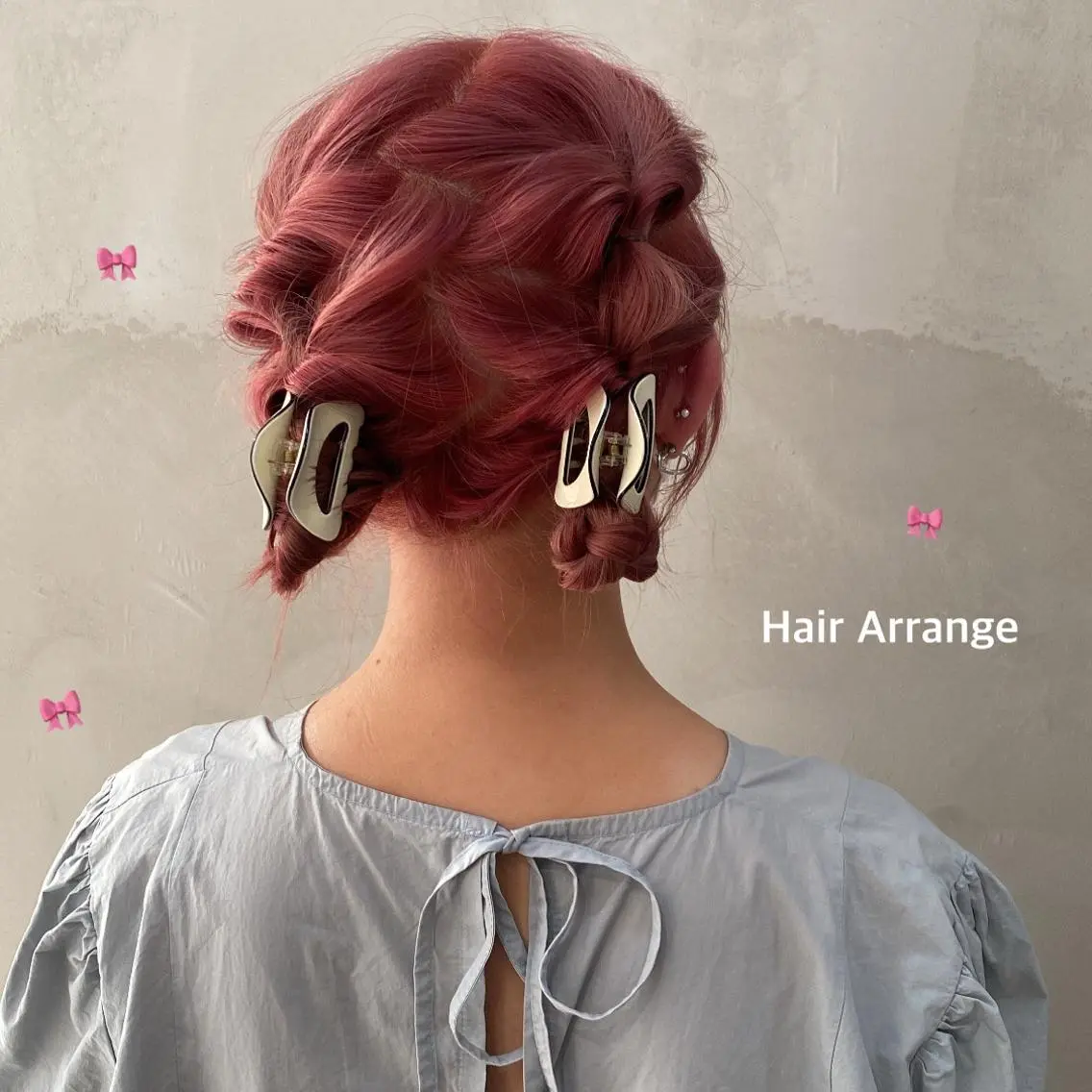 セミロング ヘアアレンジ SOURCE 茶屋町　奥井杏奈のヘアスタイル