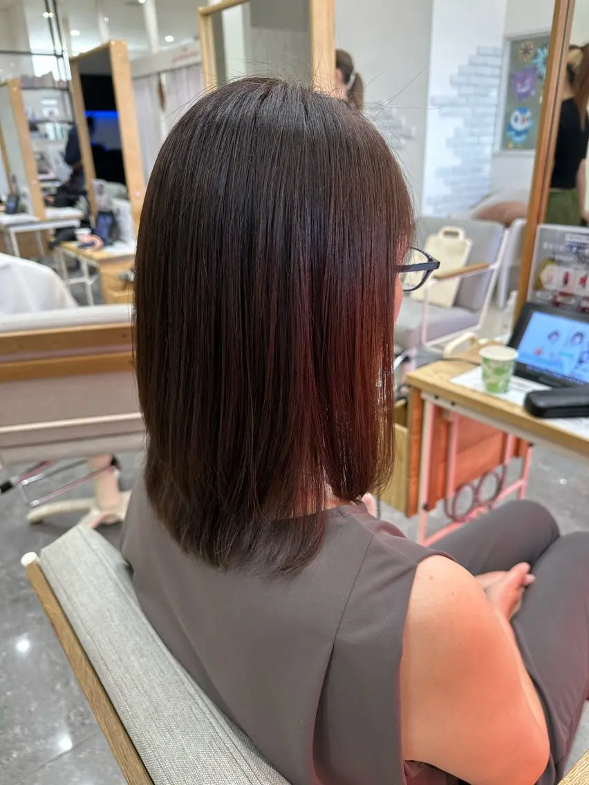 セミロング カット 縮毛矯正 PROGRESS‣‣ 福澤 可音🐯🐝のヘアスタイル