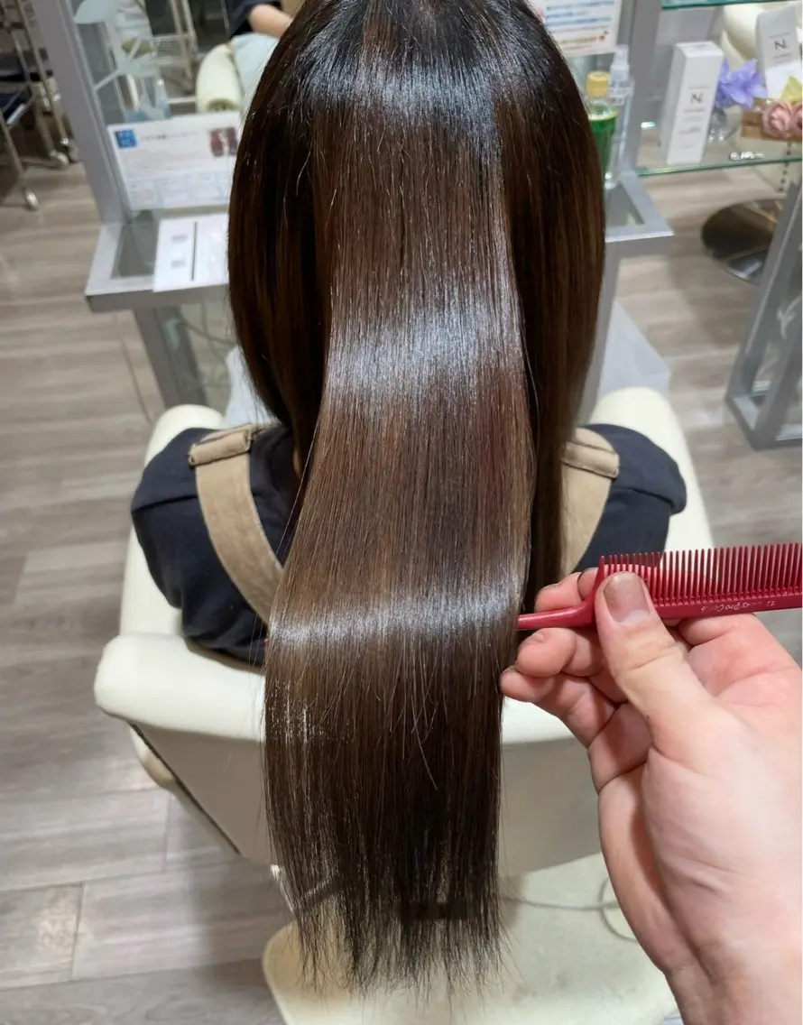 ロング 縮毛矯正 WiLL梅田店 荒堀 結香のヘアスタイル