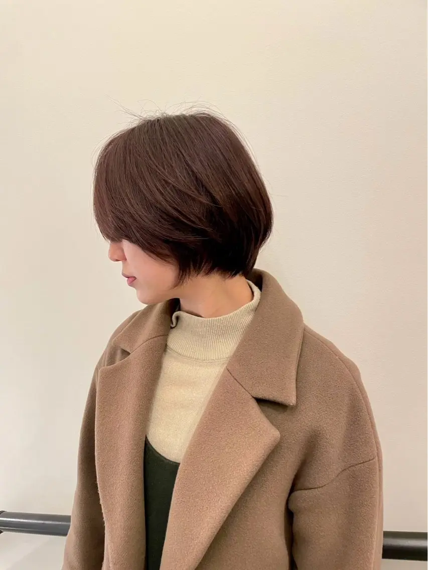 ショート カラー ヘアカラー 🩵ナチュラルカラー 🩵モモのヘアスタイル