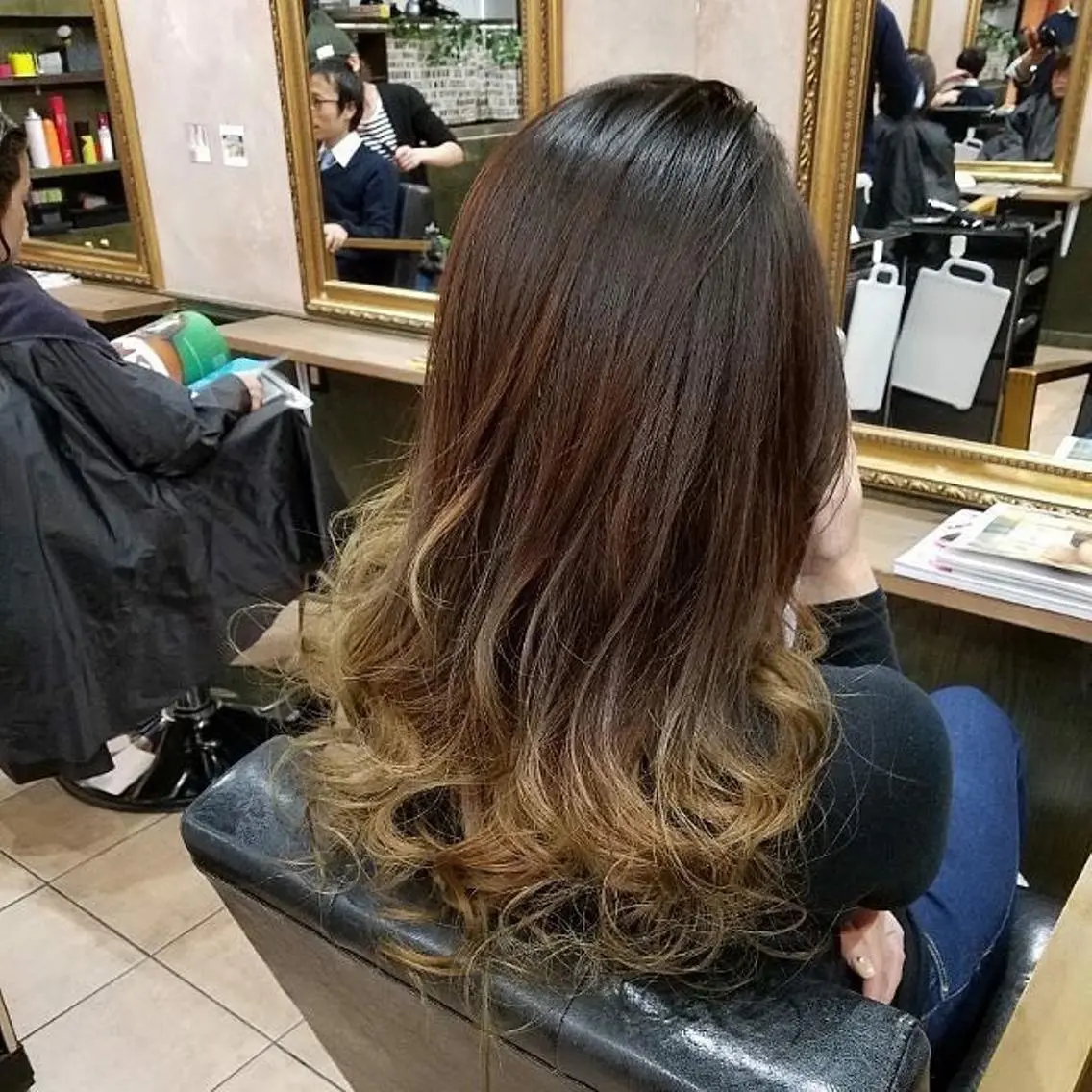 セミロング 不動令 認定カラーリストのヘアスタイル