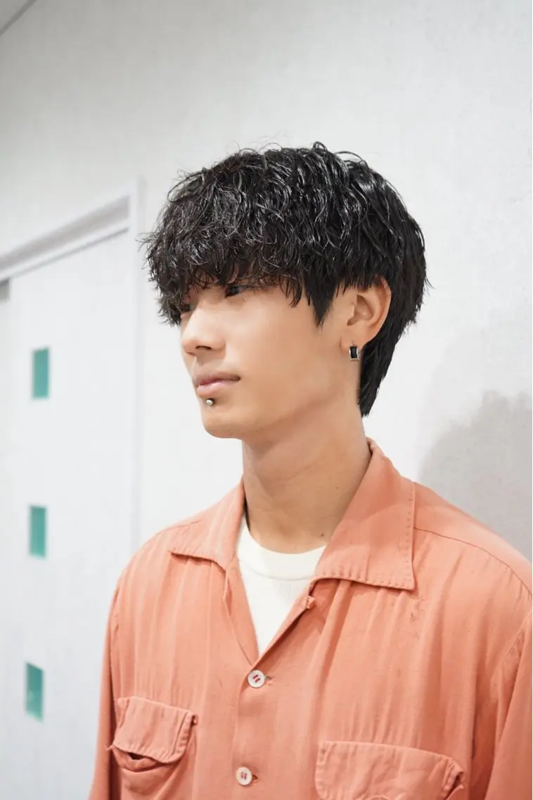 ミディアム パーマ メンズ men’s hair / 隼翔のヘアスタイル