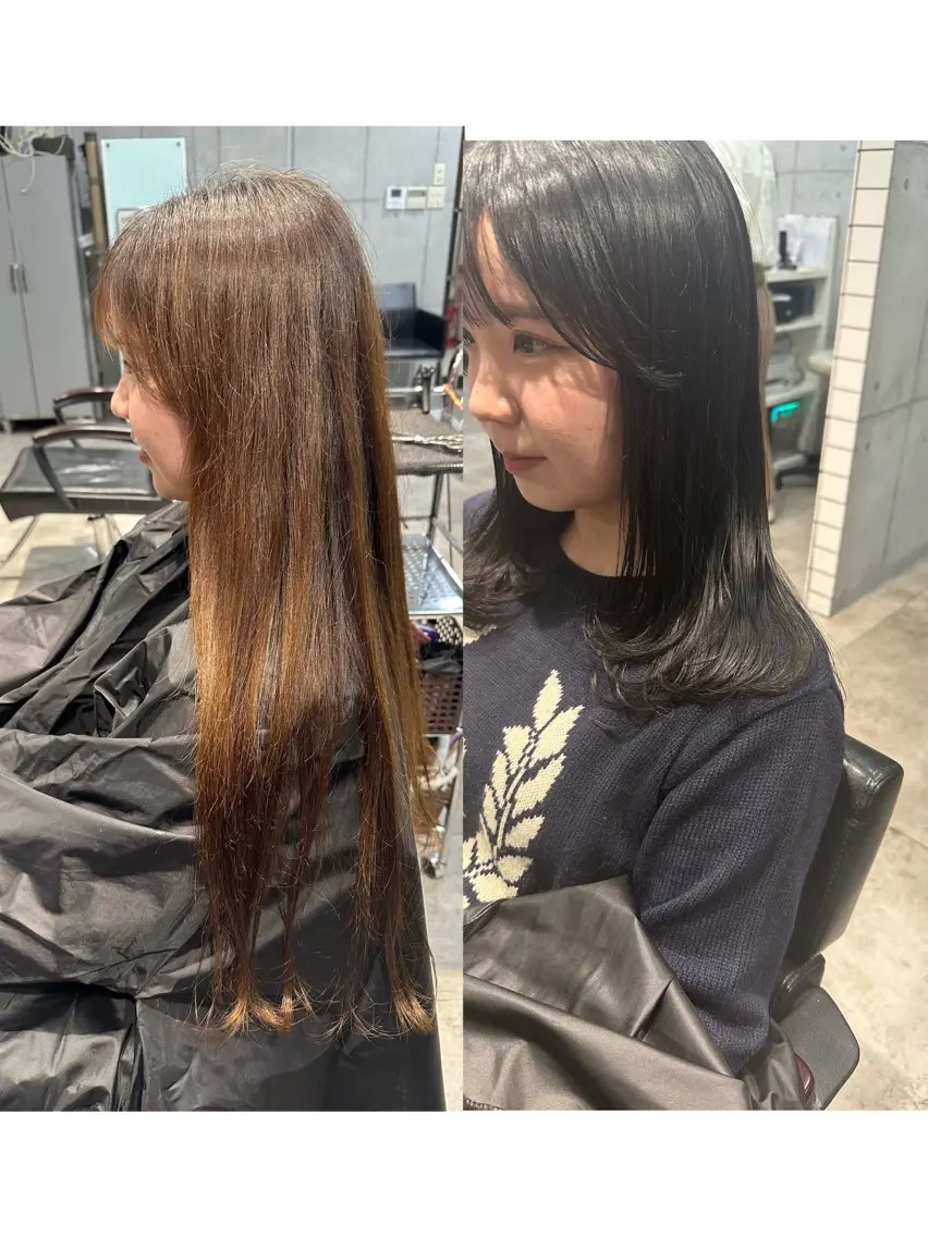 セミロング レイヤーカット カット ヘアカラー トリートメント 💫newi💫村上 孝一のヘアスタイル