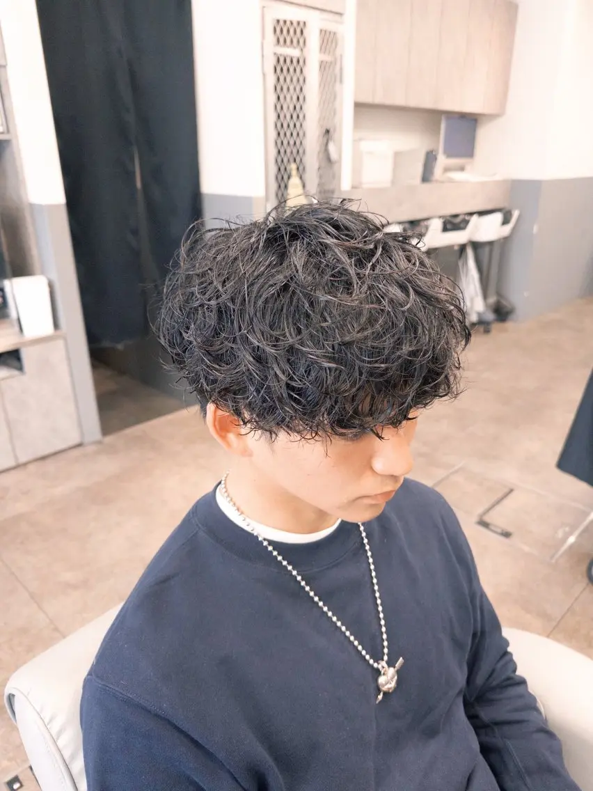 パーマ メンズ 川端 さくのヘアスタイル
