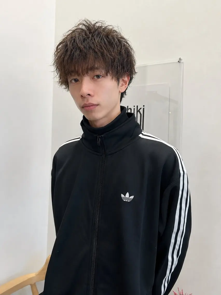 ショート パーマ メンズ メンズパーマ シャドーパーマ カット パーマ keshiki 大名のヘアスタイル