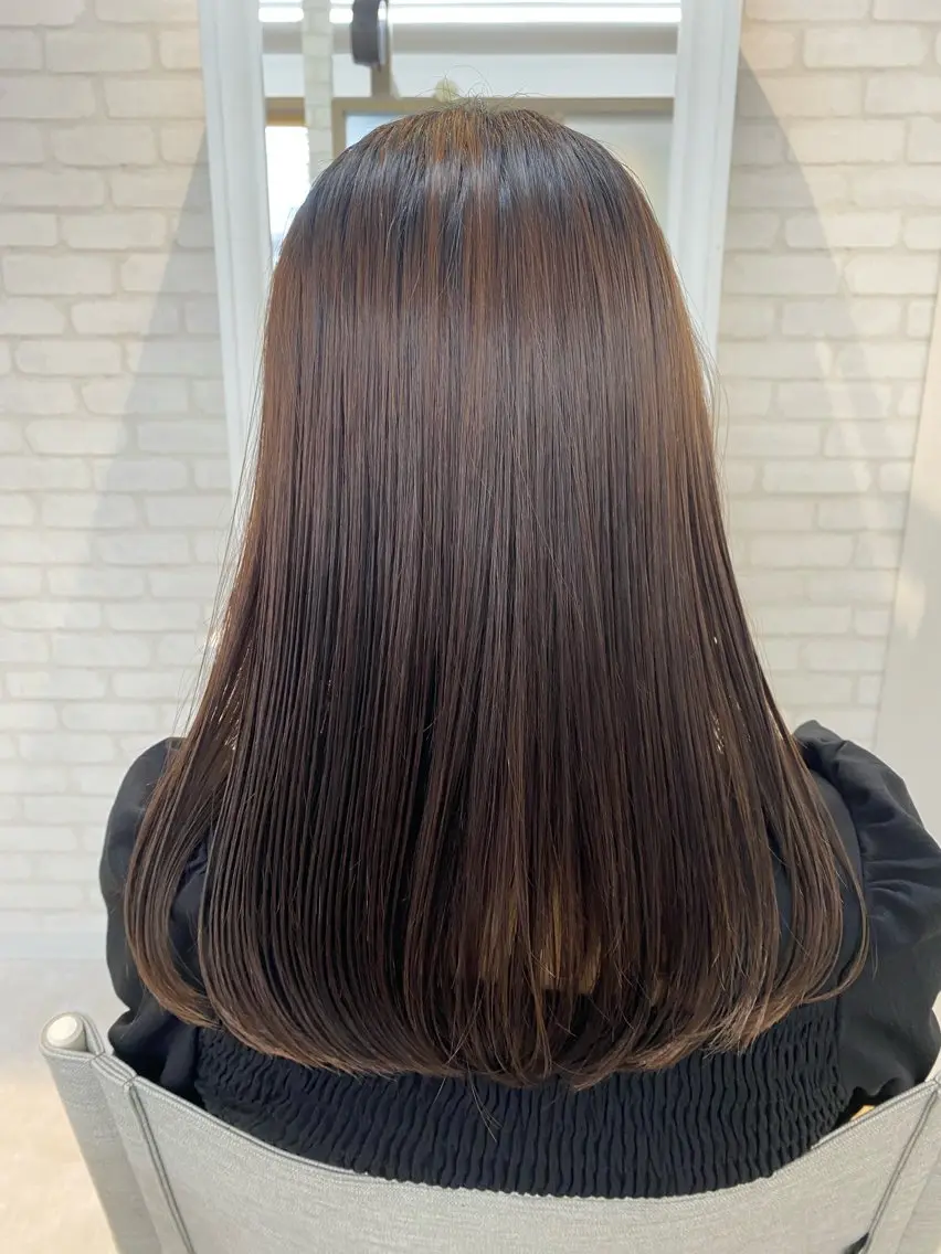 ロング ロング 縮毛矯正 カット 縮毛矯正 トリートメント THETAふじみ野 野宮のヘアスタイル