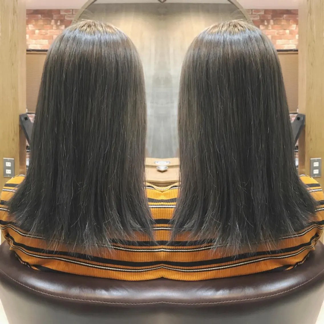 ミディアム カラー カット ヘアカラー トリートメント 重政 和樹のヘアスタイル