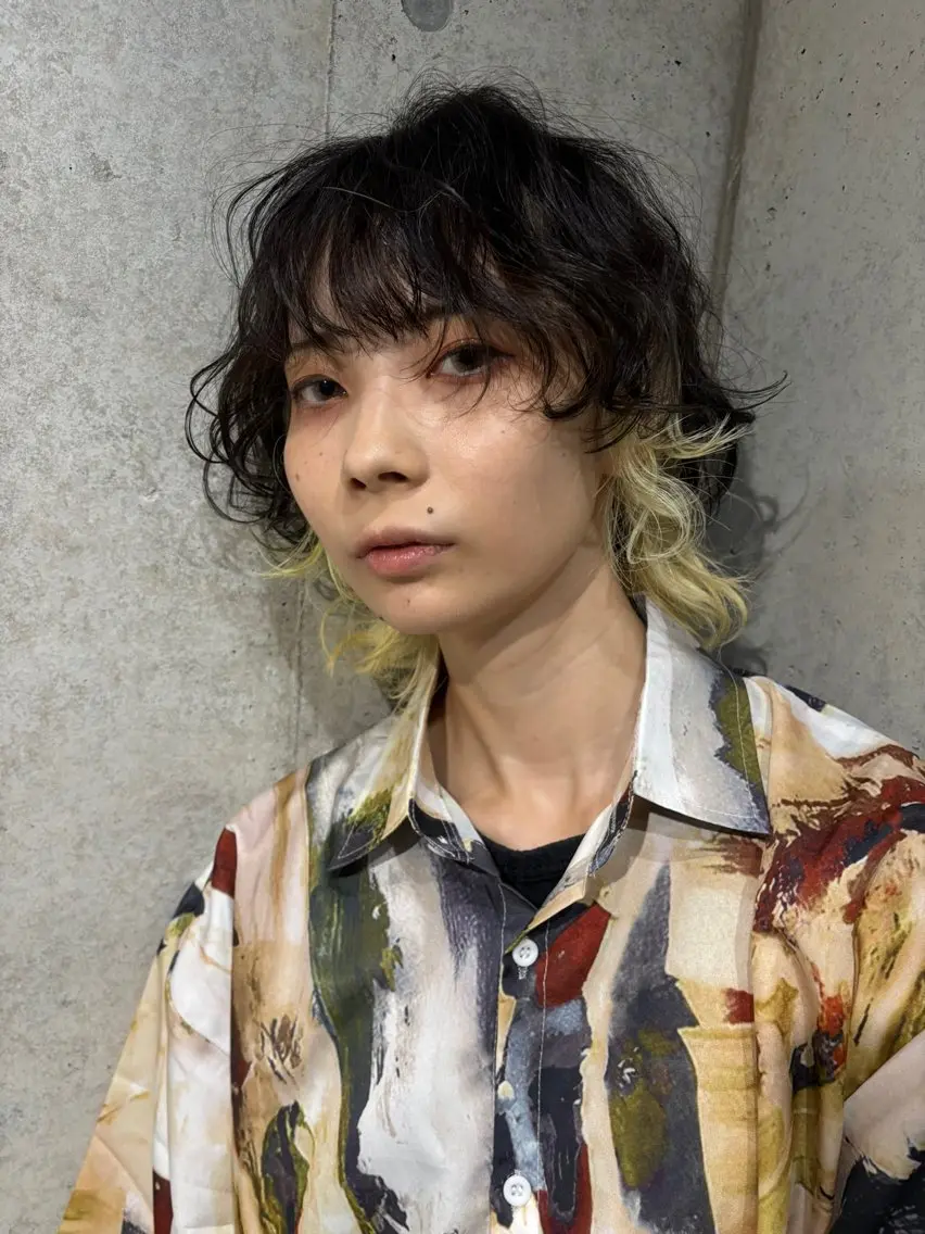 ミディアム カラー ブリーチ デザインカラー みさのヘアスタイル