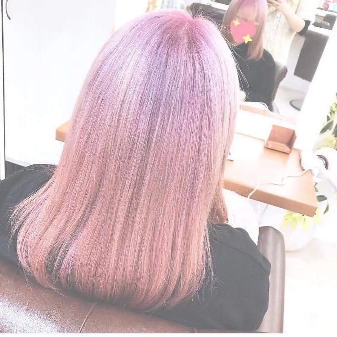 ミディアム カラー ピンクカラー Aujua ソムリエ 勝又舞夏のヘアスタイル