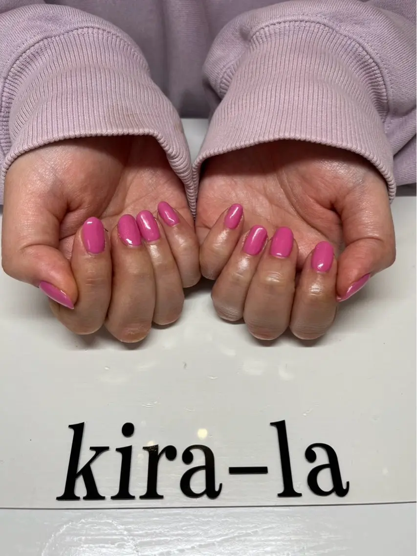 ネイル ワンカラーネイル kira-la キララ･:*..のネイルデザイン
