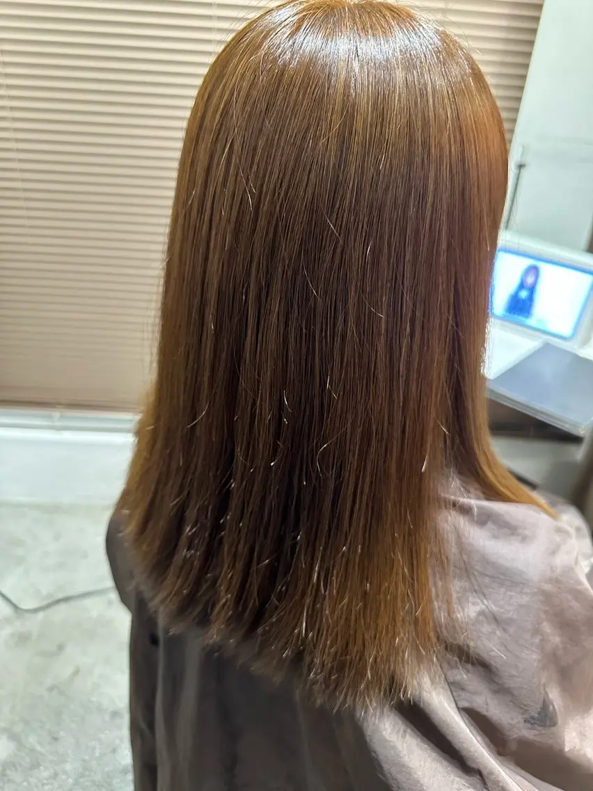 セミロング カラー ベージュカラー ミルクティーベージュ 恵比寿/髪質改善/ レイヤー/森和輝のヘアスタイル
